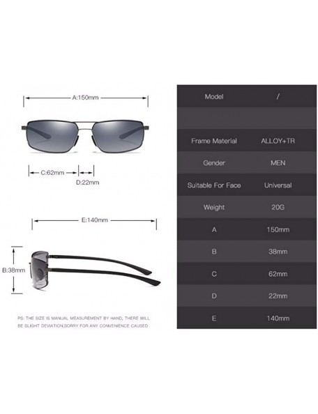 Aviator Men's Sunglasses Sunglasses Frameless Square Sunglasses Anti-Ultraviolet Glasses - E - CB18QO3T3SS $28.71