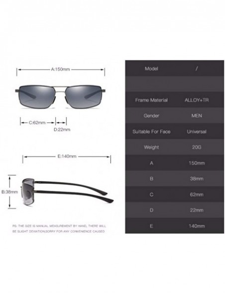 Aviator Men's Sunglasses Sunglasses Frameless Square Sunglasses Anti-Ultraviolet Glasses - E - CB18QO3T3SS $28.71