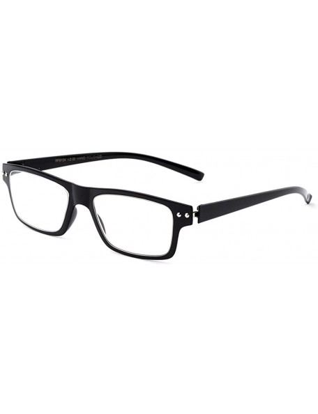Oversized Light Weight Flexible Material Fashion Reading Glasses - Black - C312120N1GD $11.45