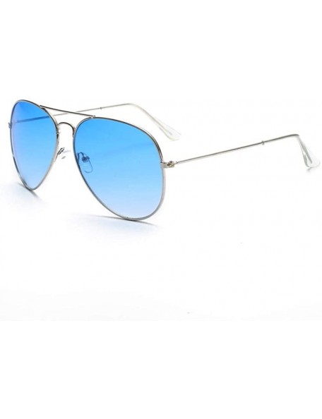 Goggle Sunglasses colorful two-color Sunglasses dazzling ocean film sunglasses sunglasses - Gold Frame Blue Slice - CX18AA262...