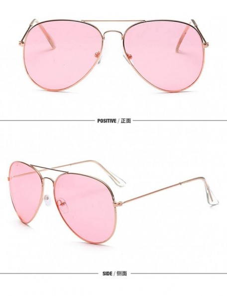 Goggle Sunglasses colorful two-color Sunglasses dazzling ocean film sunglasses sunglasses - Gold Frame Blue Slice - CX18AA262...