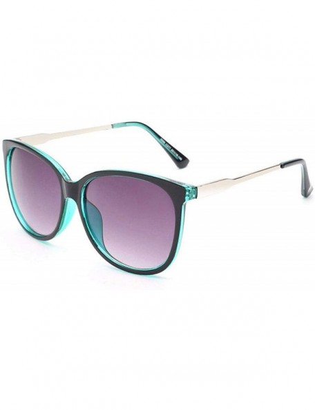 Goggle Women Oversized Fashion Sunglasses Female Vintage Round Big Frame Outdoor Sunglass UV400 - Green - CY198AHY098 $36.11
