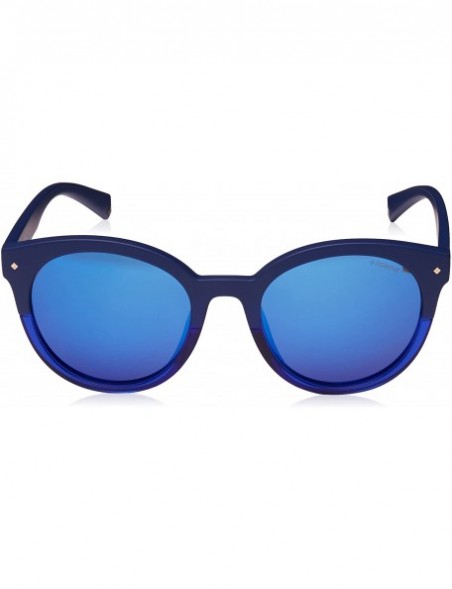 Oval Women's Pld6043/S Oval Sunglasses - Blue - CV18CK2NR0X $57.30