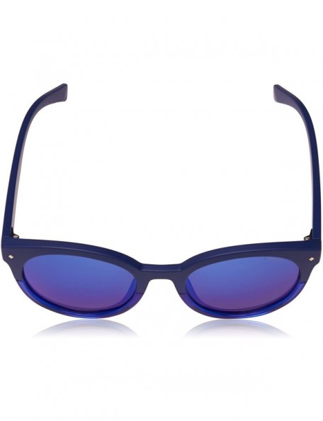 Oval Women's Pld6043/S Oval Sunglasses - Blue - CV18CK2NR0X $57.30