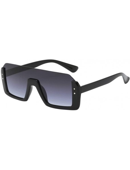 Square Sunglasses Oversized Performance Mirrored - Black - C7199L0DQTH $7.27