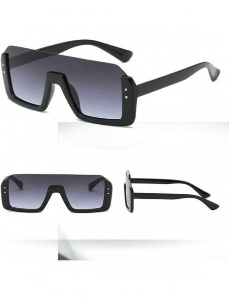 Square Sunglasses Oversized Performance Mirrored - Black - C7199L0DQTH $7.27