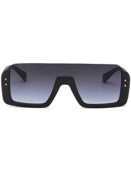 Square Sunglasses Oversized Performance Mirrored - Black - C7199L0DQTH $7.27