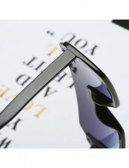 Square Sunglasses Oversized Performance Mirrored - Black - C7199L0DQTH $7.27