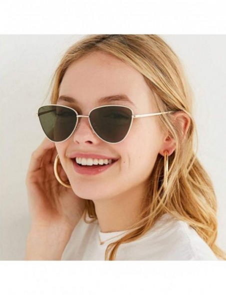 Semi-rimless Fashion Ladies Retro Cat Eye Women Sunglasses Tinted Color Lens Metal Big Frame Popular Classic Sun Glasses - 8 ...