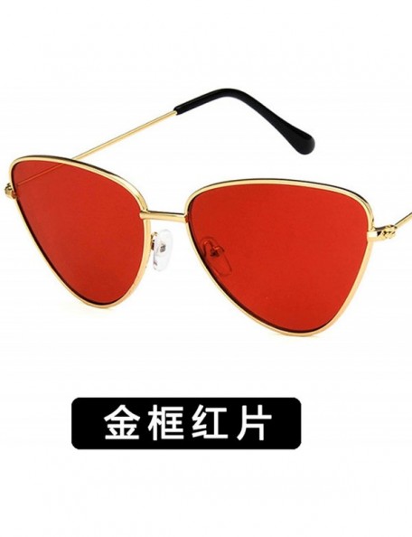 Semi-rimless Fashion Ladies Retro Cat Eye Women Sunglasses Tinted Color Lens Metal Big Frame Popular Classic Sun Glasses - 8 ...