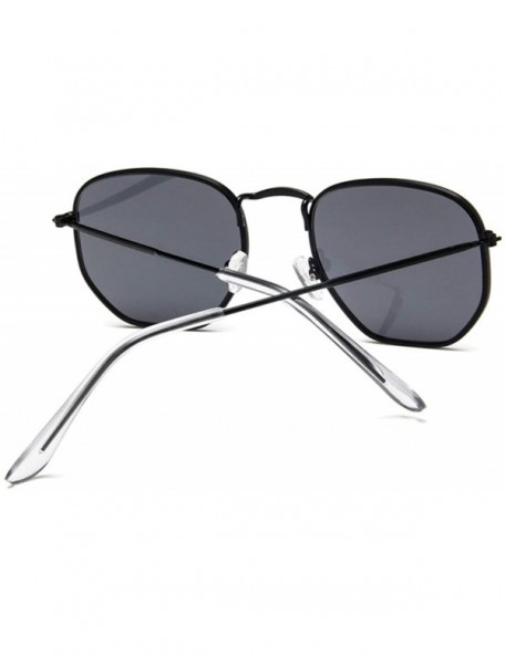 Oval Shield Sunglasses Women Er Mirror Retro Sun Glasses Luxury Vintage Female Black Oculos - Silver Silver - CA198AH3ZWD $29.70