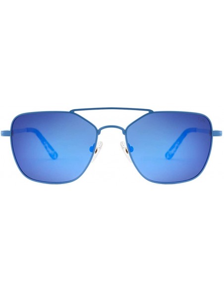 Sport Polarized Sunglasses for Women Men UV400 Protection Sun Glasses Classic Metal Frame - Blue - C6196SWDETQ $15.41