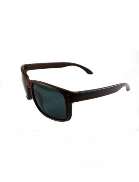 Square Retro black wooden square sunglasses (brown - black) - CX17Z75STR3 $9.42