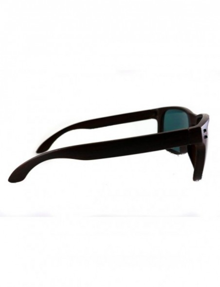 Square Retro black wooden square sunglasses (brown - black) - CX17Z75STR3 $9.42