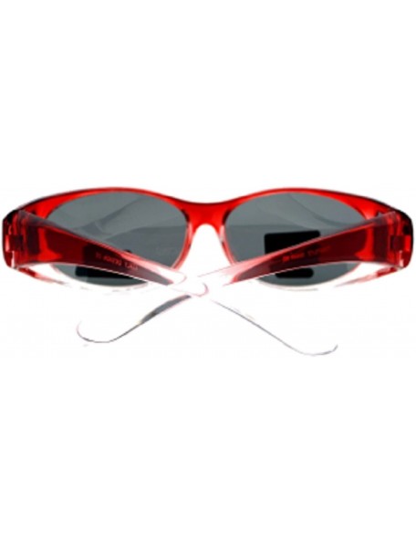 Wrap Womens Polarized Fit Over Glasses Sunglasses Oval Rectangular - Wear Over Prescription Eyeglasses - CP194I536IY $17.37