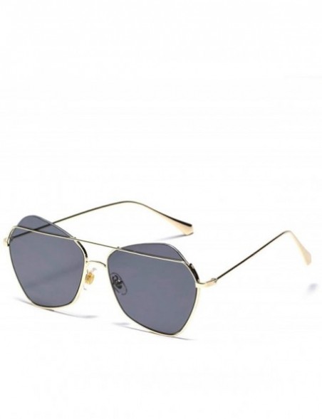 Aviator Men's and women's metal fashion sunglasses - fashion frame sunglasses - E - C818SGILKED $44.02