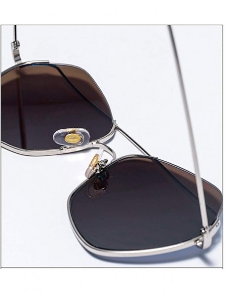 Aviator Men's and women's metal fashion sunglasses - fashion frame sunglasses - E - C818SGILKED $72.11