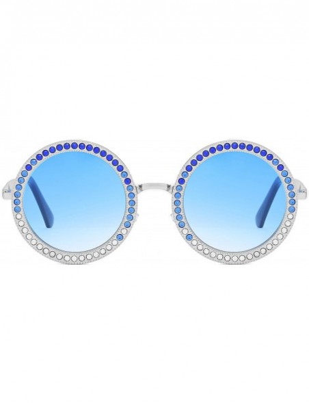 Oversized Round Sunglasses for Women Oversized Rhinestone Circle Glasses FESTIVAL - C218HLYLET3 $12.67