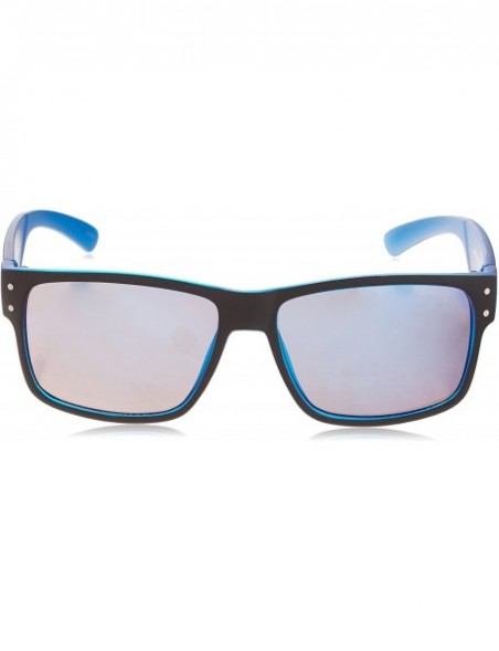 Shield Men's 5003SP Rectangular Sunglasses with 100% UV Protection- 58 mm - Black & Blue - CP18EGURIOO $24.07