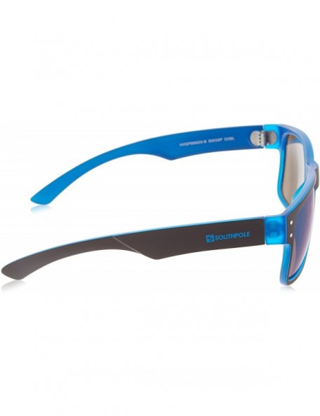 Shield Men's 5003SP Rectangular Sunglasses with 100% UV Protection- 58 mm - Black & Blue - CP18EGURIOO $24.07