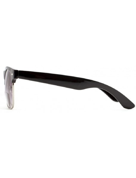 Rimless The Established" Bifocal Reading Sunglasses for Men and Women - Hard Carrying Case Included - Black - C617XMRUUA0 $16.12