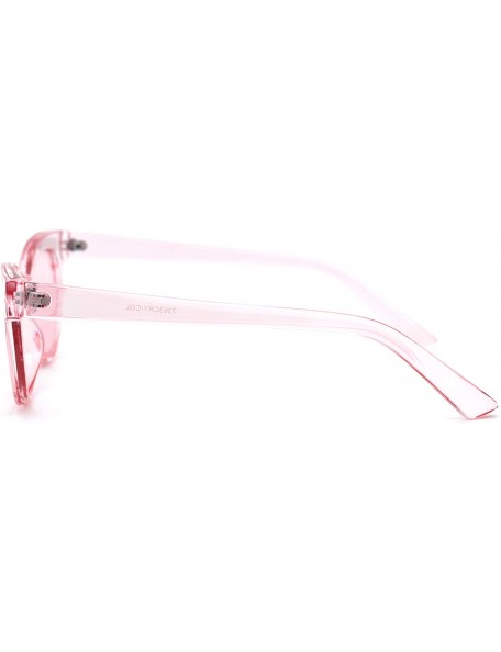 Oval Mod Womens Thick Plastic Oval Hippie Horn Rim Sunglasses - Pink - CJ18YX4YX2R $10.33