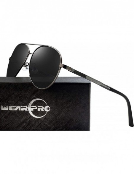 Aviator Polarized Sunglasses for Men and Women - Retro Polarized Mens Classic sunglasses - Blackgun - CK18MHETXH5 $19.96