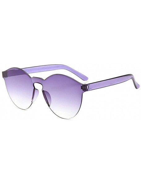 Round Unisex Fashion Candy Colors Round Outdoor Sunglasses Sunglasses - Light Gray - CO1907AUXUM $13.16