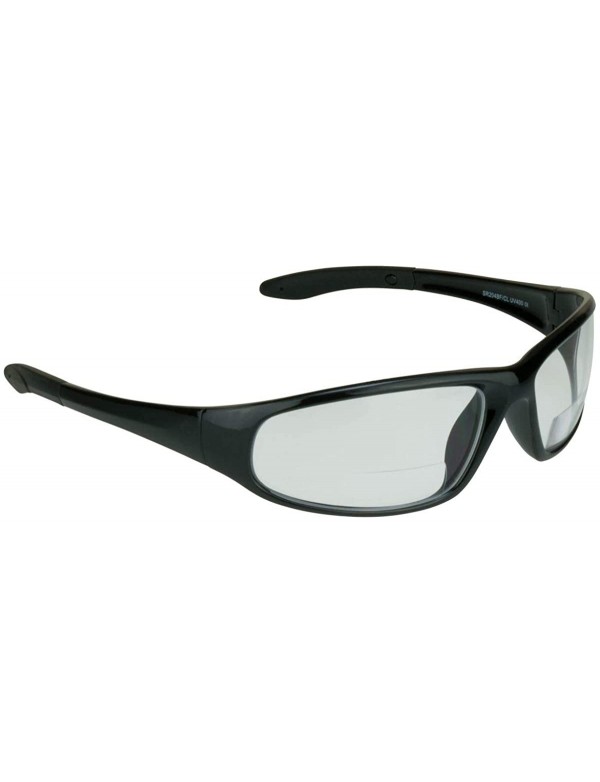 Wrap Bifocal Sunglass Readers ANSI Z87 Safety Grey Clear Yellow HD Outdoor - Clear - C518DT048WO $17.94