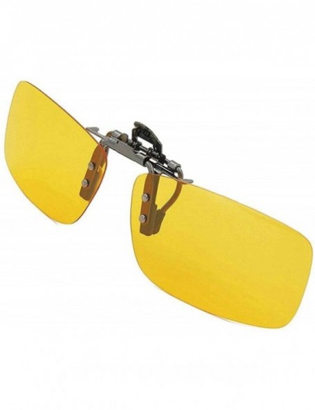 Goggle Women Men Driver Polarized Night Vision Lens Clips on Goggles Sunglasses Sunglasses - Yellow Small - CK18RAWOQ0U $18.42