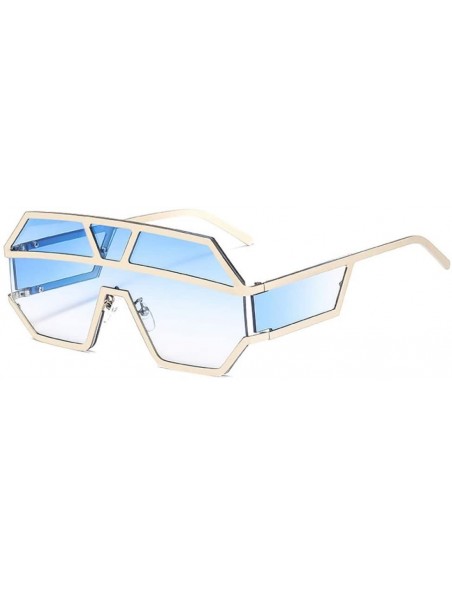 Oversized Piece Lens Sunglasses Women Oversized Square Sun GlassesMen Sun Glasses UV400 - 3 - CF18QYXXO8C $24.22