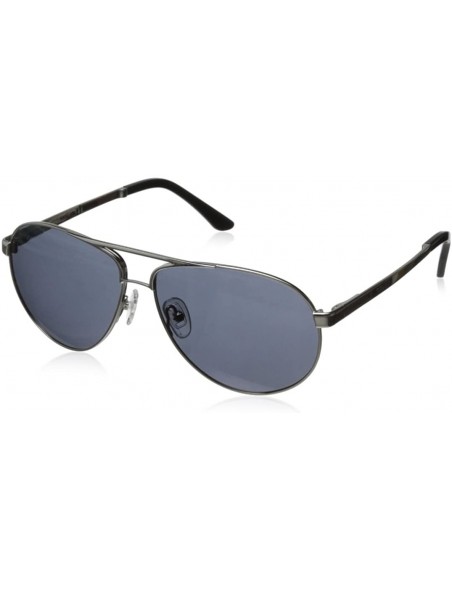 Aviator Classic Aviator HTG1012 C3 Polarized Round Sunglasses - Shiny Silver - CA11OCMWEN5 $32.64