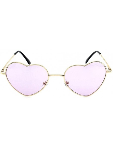 Goggle Cute Heart Shape Metal Frame Polarized Mirrored Sunglasses - Red - CU18WKYO8SW $11.52