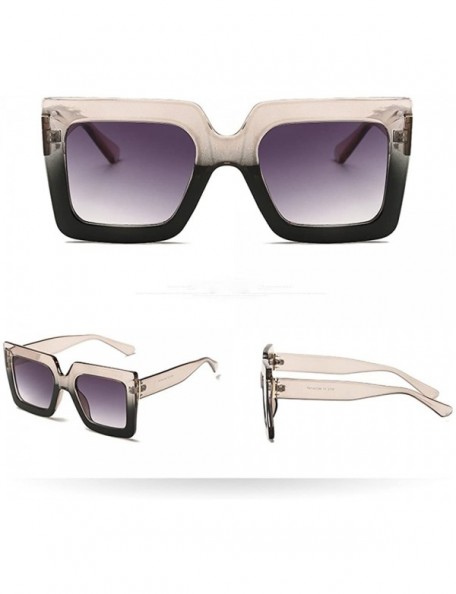 Goggle Sunglasses for Men Women Vintage Sunglasses Retro Oversized Glasses Eyewear Rectangular Punk Goggles - C - CT18QSKTEAW...