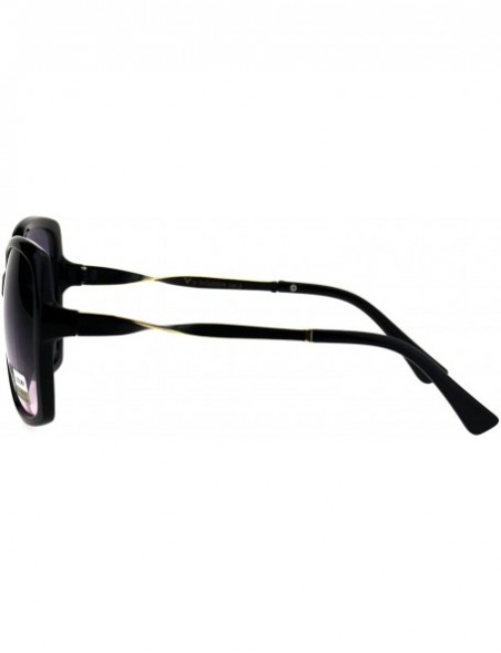 Butterfly Womens Mod Plastic Butterfly Luxury Designer Sunglasses - Black Pink Smoke - CS18GZWQZSU $14.10