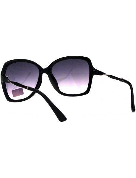 Butterfly Womens Mod Plastic Butterfly Luxury Designer Sunglasses - Black Pink Smoke - CS18GZWQZSU $14.10