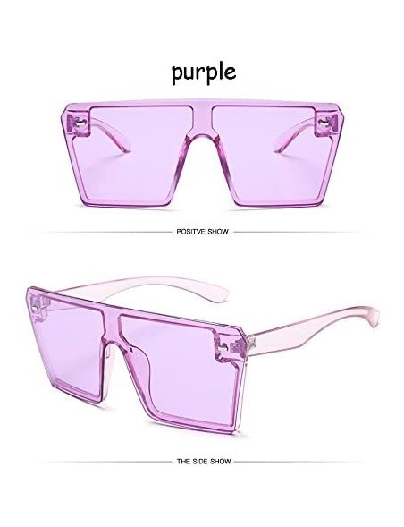 Square Colorful Sunglasses Personality Driving - Purple - CY190MNW48Y $28.66
