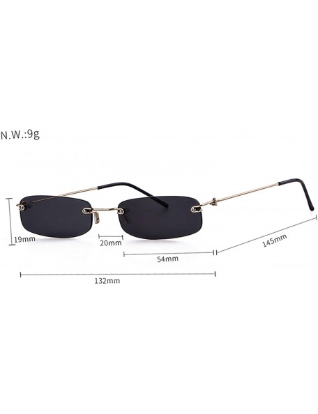 Oversized Small Orange RimlRectangle Sunglasses Men Women 90s Designer Tiny Narrow FramelTint Sun Glasses Shades - C6 - CQ198...