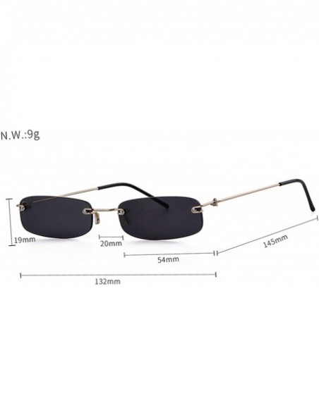 Oversized Small Orange RimlRectangle Sunglasses Men Women 90s Designer Tiny Narrow FramelTint Sun Glasses Shades - C6 - CQ198...