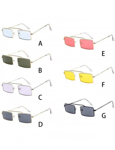 Wrap Women Men Vintage Retro Small Frame Glasses-Unisex Sunglasses Eyewear - A - C318OAH0DQD $8.96