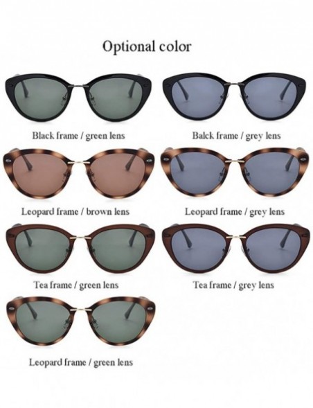 Cat Eye Vintage tech design featherweight cat eye sunglasses for women men polarized - Black Frame Grey - CZ18ATITRI7 $16.59