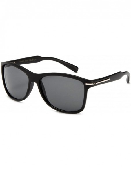 Round Mens Round Frame Sleek Flash Lenses Fashion Sunglasses Simple Fit - Matte Black/Smoke - CF127QJC7I7 $8.28