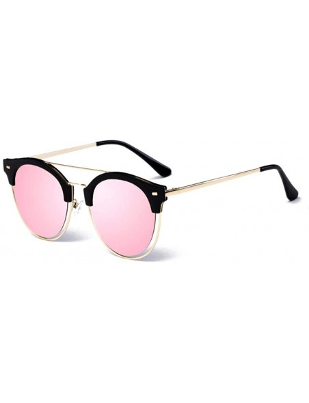 Cat Eye Polarized Sunglasses Women's Polarized Sunglasses Metal Half Frame Cat Eyes Sunglasses Riding Sunglasses - CG18WW8HAK...