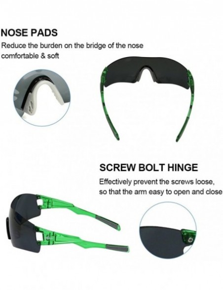 Rimless Polarized Sports Sunglasses TR9 for Men Women Running Cycling Driving Fishing - Wk-02g(green) - CZ183XQ860A $13.84