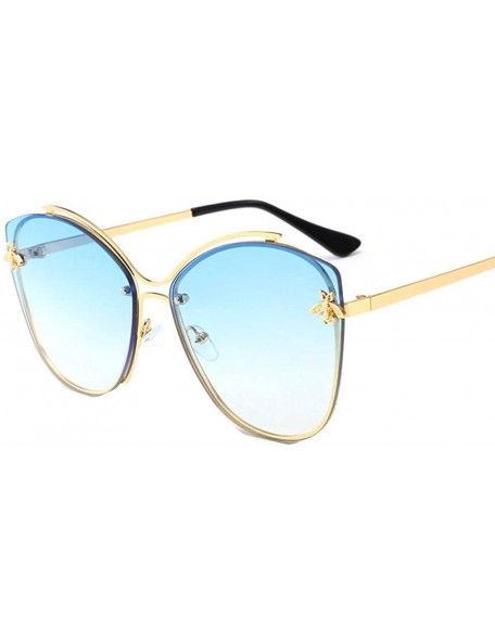 Aviator Frameless Sunglasses for Women Men Occident Sunglasses Wild Cute Bee Sun Glasses - 3 - CR18TYHY7GD $16.85