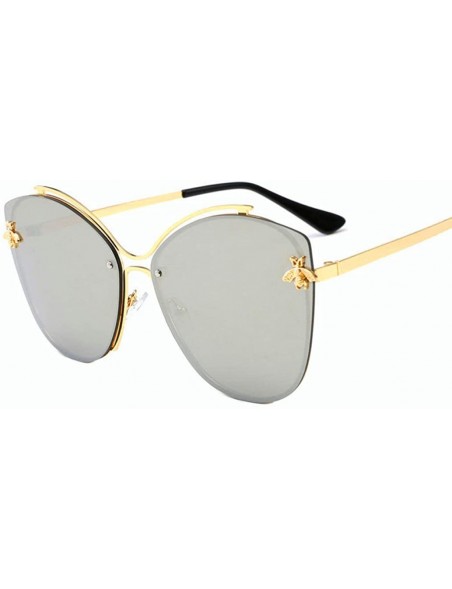 Aviator Frameless Sunglasses for Women Men Occident Sunglasses Wild Cute Bee Sun Glasses - 3 - CR18TYHY7GD $16.85