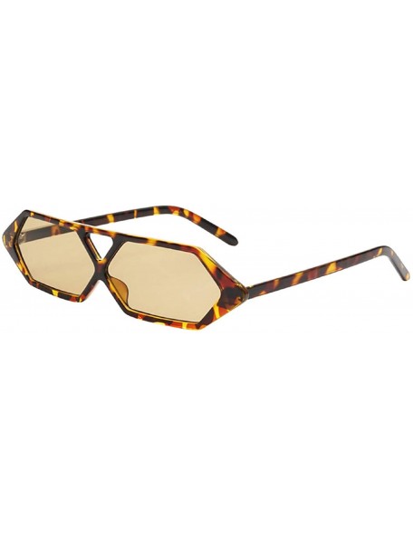 Semi-rimless Retro Vintage Narrow Rectangular Frame Sunglasses for Women Flat Top Fashion Clout Goggles Frame - B - C218UC0L0...