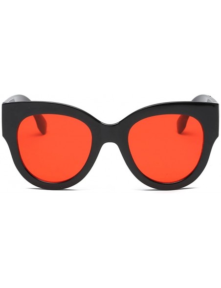 Square Sunglasses Retro Oval Polarized Goggles Glasses Eyewear - Red - CY18QSZ048Y $8.32