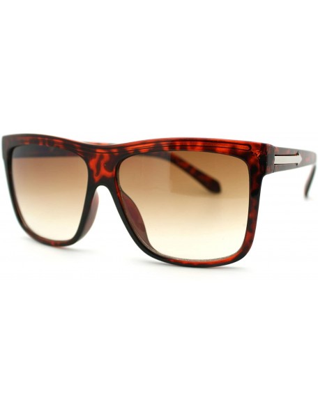Oversized Oversized Square Sunglasses Stylish Modern Arrow Design Unisex - Brown Tortoise - CC1856LDL8T $9.19