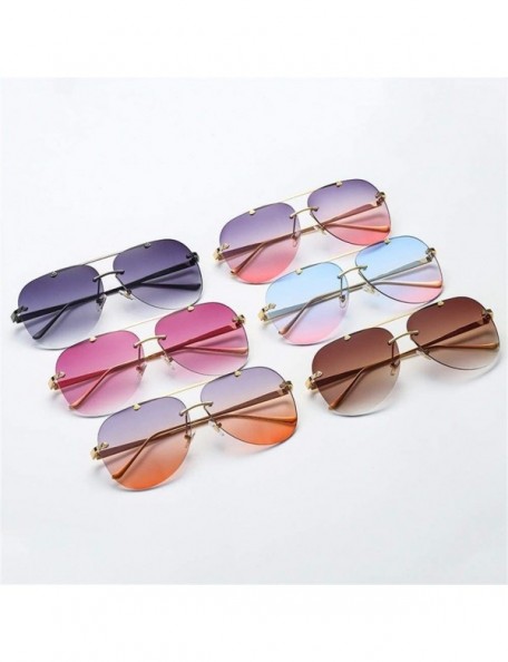 Aviator Sunshades Personality Aviator Sunglasses Ms. Sunglasses Ocean Piece Casual Fashion Sunglasses (Color B) - B - CO199MU...
